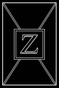 Z: Personalized Dot Grid Bullet BUJO Notebook Journal Modern Sleek Black White Minimalist Initial Monogram Letter Z - Many Usage Handy Travel Size For Boys MenTeens