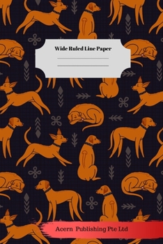 Paperback Dog Sloth Theme Wide Ruled Line Paper Book
