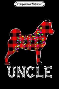 Paperback Composition Notebook: Mens Shiba Inu Uncle Matching Family Pajama Christmas Gift Journal/Notebook Blank Lined Ruled 6x9 100 Pages Book