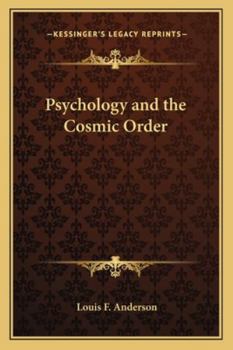 Paperback Psychology and the Cosmic Order Book