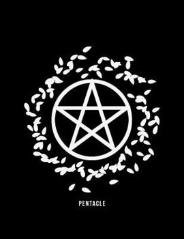 Pentacle: Pentagram Seeds Circle Wicca Large Black And White Journal Notebook