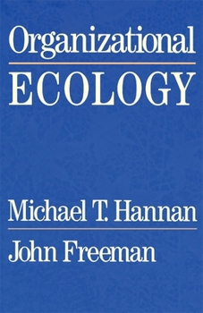 Paperback Organizational Ecology P Book
