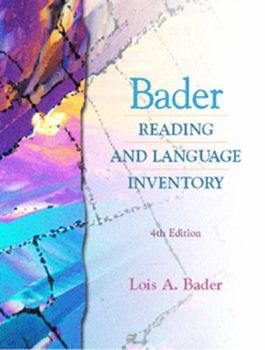 Paperback Bader Reading and Language Inventory and Readers Passages Pkg. Book
