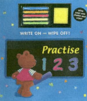 Hardcover Chalk Board Practise 1 2 3 (Write on Wipe Off) Book
