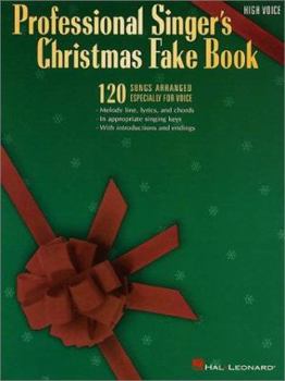 Paperback Professional Singer's Christmas Fake Book - High Voice Book