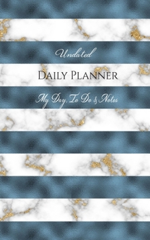 Paperback Undated Daily Planner - My Day, To Do, Meals & Notes Book