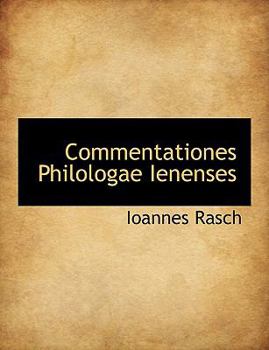 Hardcover Commentationes Philologae Ienenses Book