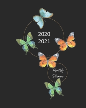 Paperback 2020-2021 Monthly Planner: Pretty Butterfly Gift for Women - 2-Year Planner (Jan 2020-Dec 2021) with Holidays - 2-Page Monthly Calendar Spreads - Book