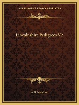 Paperback Lincolnshire Pedigrees V2 Book