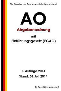 Paperback Abgabenordnung (AO) mit Einführungsgesetz (EGAO) [German] Book