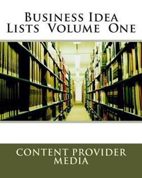 Paperback Business Idea Lists Volume One Book