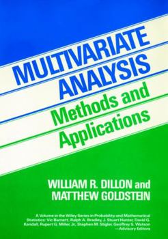 Hardcover Multivariate Analysis: Methods and Applications Book