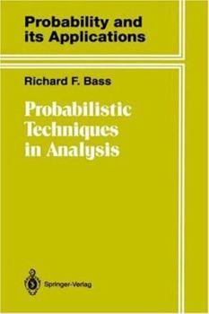 Hardcover Probabilistic Techniques in Analysis Book