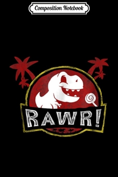 Composition Notebook: Jurassic Age Rawr Funny Cute Dinosaur Chasing Lollipop  Journal/Notebook Blank Lined Ruled 6x9 100 Pages