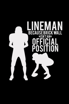 Lineman position: 6x9 Football | blank with numbers paper | notebook | notes