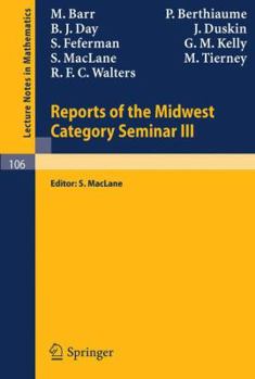 Paperback Reports of the Midwest Category Seminar III Book