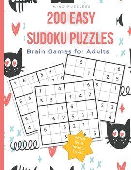 Paperback 200 Easy Sudoku Puzzles: Brain Games for Adults Book