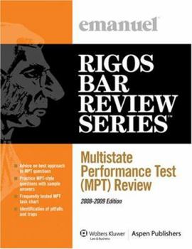 Paperback Multistate Perfomance Test (Mpt) Review: 2008-2009 Edition Book