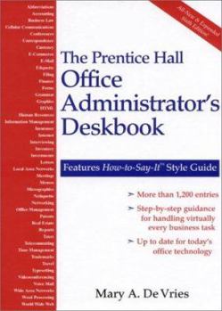 Hardcover The Prentice Hall Office Administrator's Deskbook Book