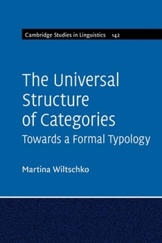 The Universal Structure of Categories: Towards a Formal Typology - Book  of the Cambridge Studies in Linguistics