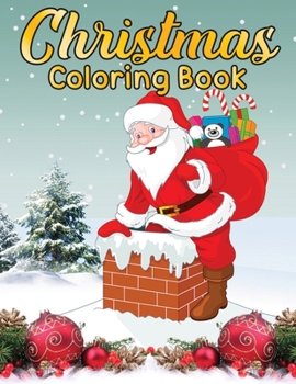 Paperback Christmas coloring book: Easy Large Print Winter Christmas Scenes For Adults, Seniors and Children (santa Scenes, Winter Scenes, Christmas Deco Book