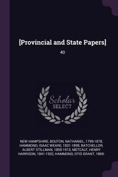 Paperback [provincial and State Papers]: 40 Book
