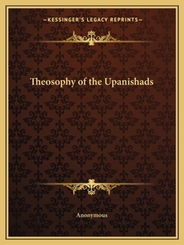 Paperback Theosophy of the Upanishads Book