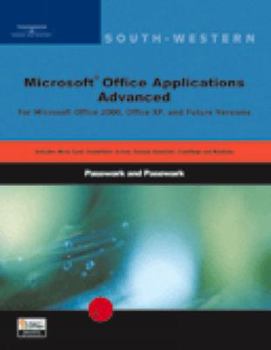 Paperback Step-By-Step Instructions for Microsoft Office 2000: Advanced Book