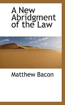 Hardcover A New Abridgment of the Law Book