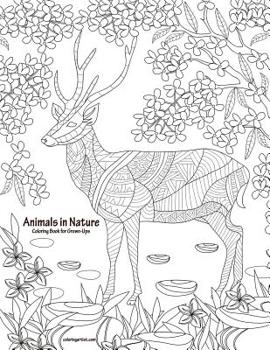 Paperback Animals in Nature Coloring Book for Grown-Ups Book