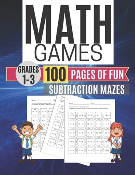 Paperback Math Games SUBTRACTION MAZES 100 Pages of Fun Grades 1-3 Book