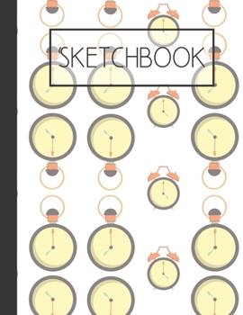 Paperback Sketchbook: Alarm Clocks Lined 120 Page Notebook (6"x 9") Book