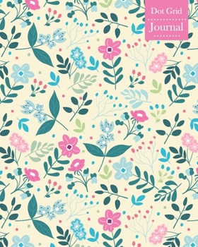 Dot Grid Journal: Notebook Planner with Floral Themed Cover Design