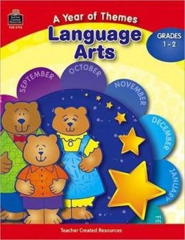 Paperback A Year of Themes: Language Arts Book