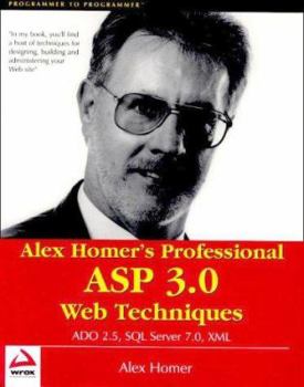 Paperback Alex Homer's Professional ASP Web Techniques Book
