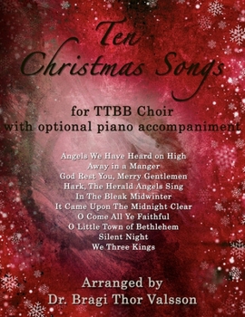 Paperback Ten Christmas Songs for TTBB Choir with optional Piano accompaniment Book