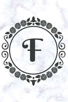 Paperback F: Sketchbook - Cute Personalized Floral Initial Monogram Drawing Book for Artists - Pretty Doodling Pad for Students for Book