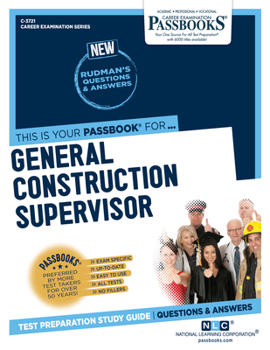 Paperback General Construction Supervisor (C-3721): Passbooks Study Guide Volume 3721 Book