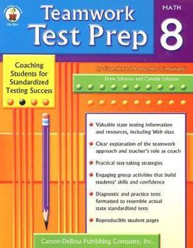 Paperback Teamwork Test Prep Grade 8 Math Book
