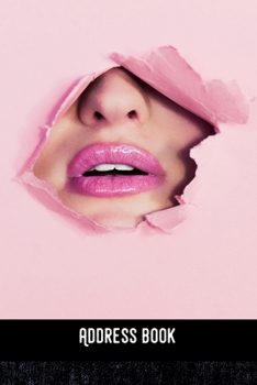 Address Book: Pink kiss-  Phone & contact book -All contacts at a glance - 120 pages in alphabetical order / size 6x9  (A5)