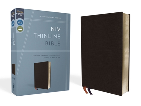 Bonded Leather NIV, Thinline Bible, Bonded Leather, Black, Red Letter Edition Book