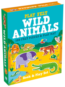 Hardcover Play Felt Wild Animals Book