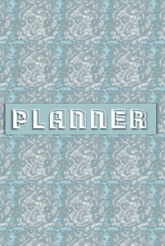 Vision Board Planner Diary Notebook 1-Year Calendar: Blue Green Pattern || 6"x9" Lined Journal 120-Pages