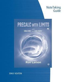 Paperback Note Taking Guide for Larson's Precalculus with Limits, 4th Book