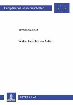 Paperback Vorkaufsrechte an Aktien [German] Book
