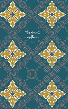 Hardcover Undated Planner - Diary - Journal - Rumi - Teal Tiles Book