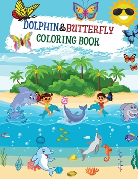 Paperback Dolphin & Butterfly coloring book