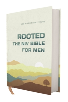 Hardcover Rooted: The NIV Bible for Men, Hardcover, Cream, Comfort Print Book