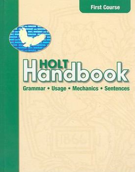 Hardcover Holt Handbook: Student Edition First Course 2003 Book