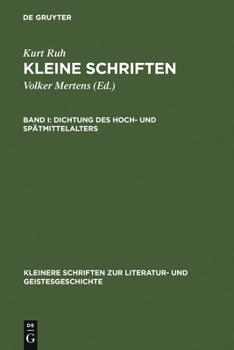 Hardcover Dichtung Des Hoch- Und Spätmittelalters [German] Book